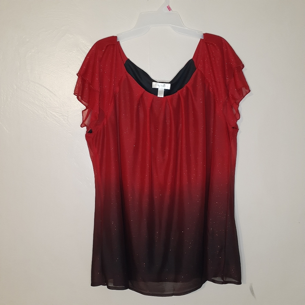 Dressbarn ombre sparkle top